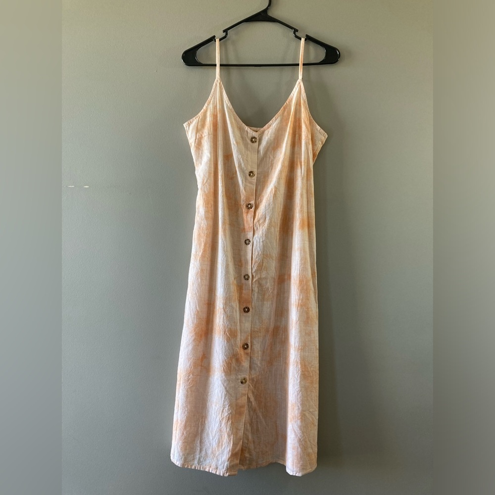 NWT Roxy women’s L cotton button down midi dress